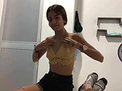 Pretty Latina Stepsister In Lingerie Begs For Dick Suck!