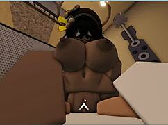 she asked for fucking in all bent over doggystyle poses. like in roblox game
