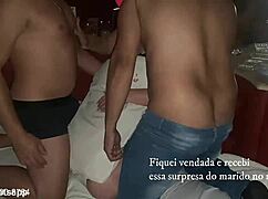 brazilian amateurs enjoy double penetration party with friends 😈