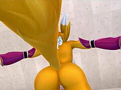 Renamon's Sensual Workout Music Video with Stretching
