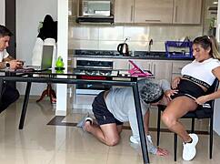 Cuckold gamer his roommate fucks girlfriend while he plays video games, oh the taboo!