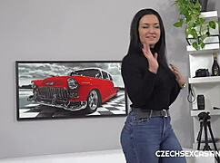 Exquisite brunette, want a blowjob during casting?