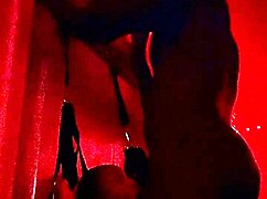 Amateur Couple Strokes Face for Cum Facial in Handcuffed Blowjob