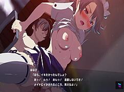 Asian girl in maid costume cosplay surprises