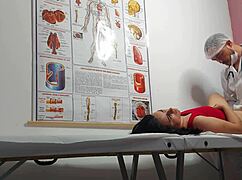 the gynecologist fingers the patient's ass and fucks her with a big cock in the hospital