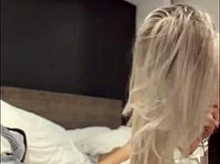 Skinny Tinder Slut Rides and Swallows Cum!