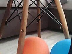 i love watching veve pop those balloons in her latex stockings, her big tits bouncing all over the place