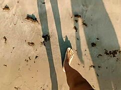 risky sex on public beach with big ass girlfriend we almost got caught vlog n°1