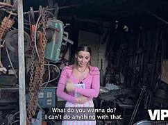 Intense Fuck In Backyard With Debtor In Leather Lingerie