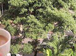 Novinha Otaku Fazendo Um Belo Boquete Babado Na Sacada Do Meu Apartamento