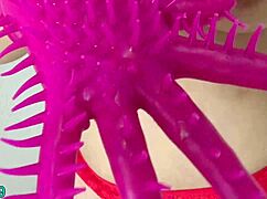 mature milf stretches pussy with brush and plug 😜