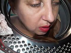 Housewife Feels Intense Domination While Fucked In Washing Machine Enf