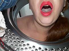 Housewife Feels Intense Domination While Fucked In Washing Machine Enf