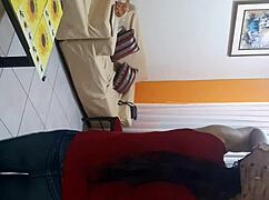 Sexy and sweet transsexual in lingerie outdoors