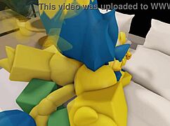 furry noob couple fucking in a modern robloxian house