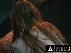 Pure taboo features ashley lane and anna claire clouds in a german fantasy 3-way.
