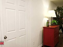 dog house - long haired step niece interacts with her step uncle