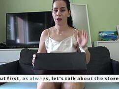 Anna unpacked the xspacecup masturbator and tested it with a footjob, reaching orgasm