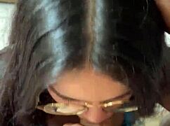 Nerd Brunette Deep Blowjob On Wellington Prado's Big Dick