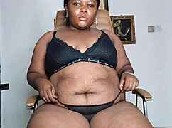 ebony milf thick cellulite thighs spread apart solo masturbation - full video on sheer - mara exotic