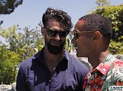 soooooo hot i fucking love the videos from adulttime gay and this outdoor interracial threesome with devin trez aj sloan and alpha wolfe is no exception