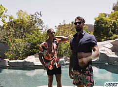 soooooo hot i fucking love the videos from adulttime gay and this outdoor interracial threesome with devin trez aj sloan and alpha wolfe is no exception