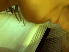 Naughty housewife deepthroats monster cock