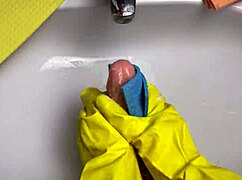 Housewife Cleans Toy After Use