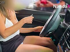 Naughty Wife FLASHES Tits And Pays With Panties At Gas Station