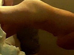 tiff gives a subtle blowjob, sucking and swallowing with small tits.