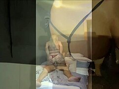 The hot trans woman sucks cock before giving her ass for anal fucking.