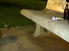 young latina showing pussy in public to get money from old guy