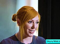 Blonde Masseuse Explains Nuru Massage To Client Lauren Phillips David Lee