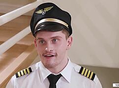 pilot fucks tgirl attendant home