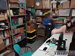 Blonde cop lays down the law on the thief