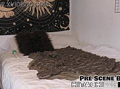 Nicole Luva's Backstage Masturbation with Natural Tits and Tattoo