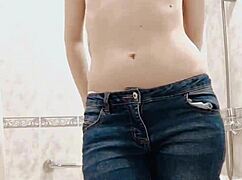 i undressed and peed in the bath through my panties, then squeezed them in your mouth.