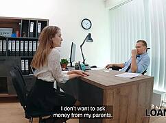 Naughty Babe Seduces Stranger in Office, Gets Spanked