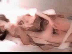 Amateur Japanese Shemale Masturbates While Watching Mirror