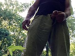 public jerkoff at the park, cum went everywhere, hopefully nobody saw!