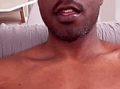 Big muscular bodybuilder shows off monster cock