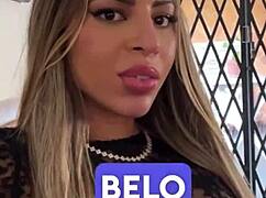 petite blonde latina's natural tits shake in pov sloppy blowjob rimming and cum in mouth