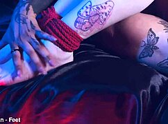 Playful Rotten Venus Tickles Perfect Feet Of Bound Bia