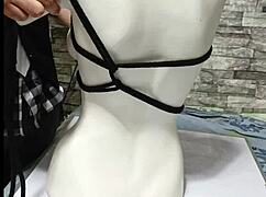 Learn how to tie breasts in BDSM tutorial