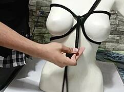 Learn how to tie breasts in BDSM tutorial