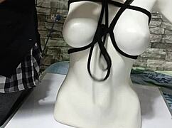 Learn how to tie breasts in BDSM tutorial