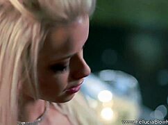 horny cougar licking and blowing cock