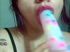 Colombian Girl Teaches Cock Sucking