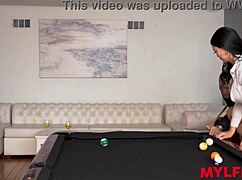 Bombastic Secretary Plays Billiard With Bosses In Hardcore 3some Double Penetration