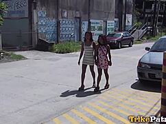 Pinay rides big cock with hairy pussy